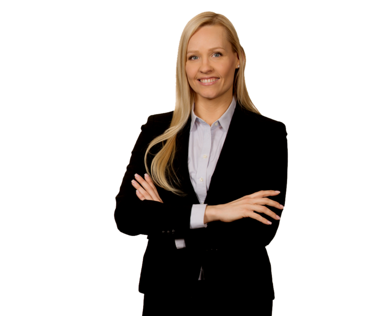 Elissa Hedlund - a woman in a business suit, smiling at the camera