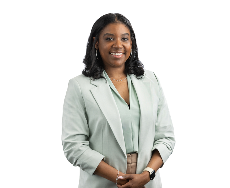 NaTasha M. Jones, HR Director at HMB Legal Counsel. A woman dressed in a light green blazer and blouse.
